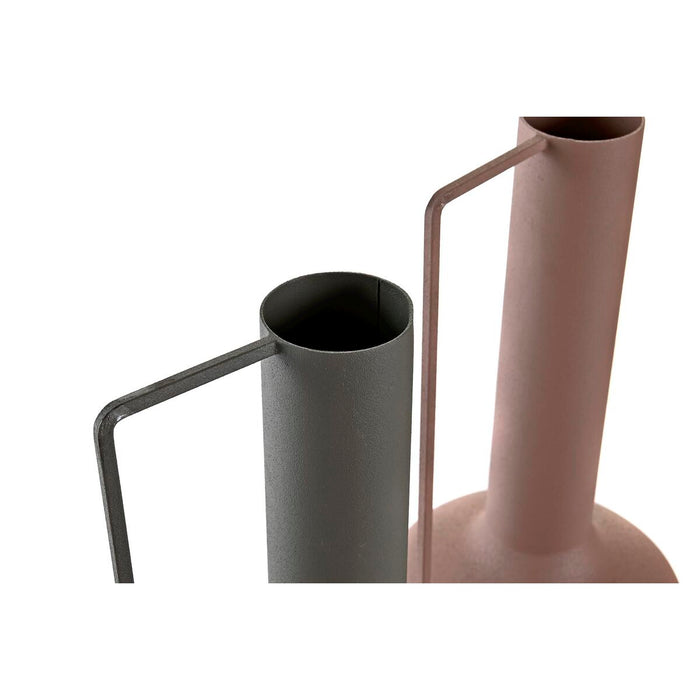 Vază DKD Home Decor 16 x 16 x 38 cm Aluminiu (2 Unități)