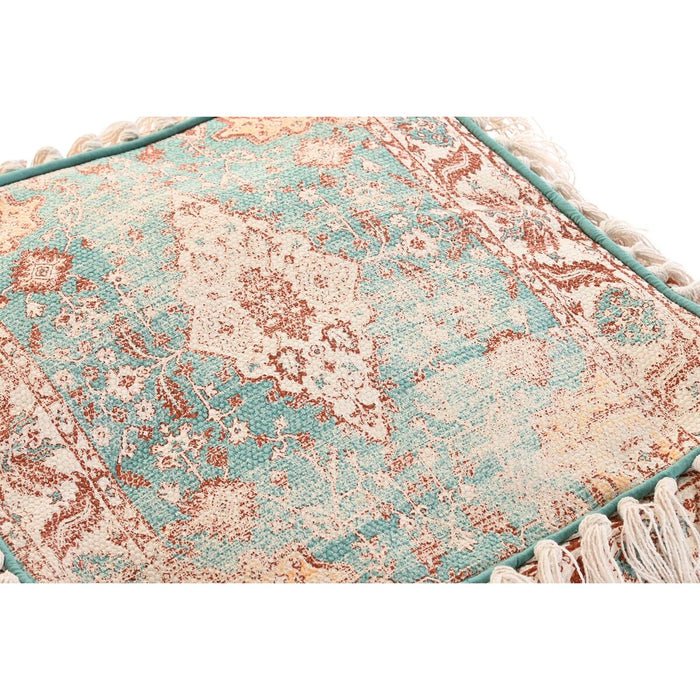 Pernă DKD Home Decor Podea Maro Verde Franjuri Arab 40 x 40 x 40 cm
