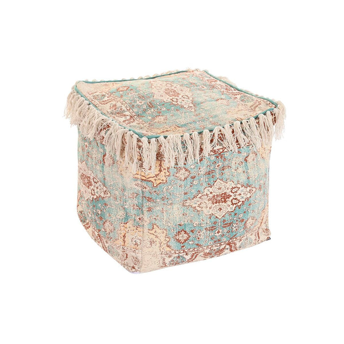 Pernă DKD Home Decor Podea Maro Verde Franjuri Arab 40 x 40 x 40 cm
