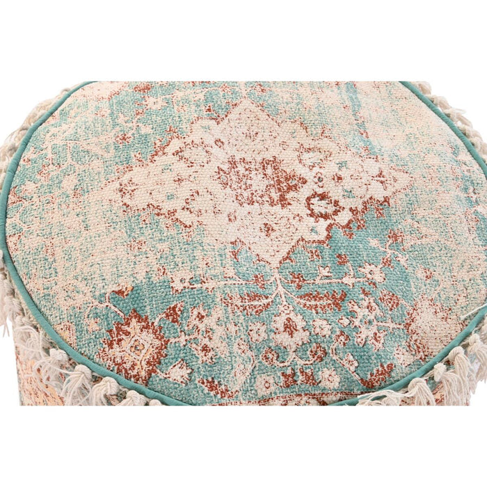 Pernă DKD Home Decor Podea 46 x 46 x 37 cm Maro Verde Galben Arab 45 x 45 x 35 cm Franjuri