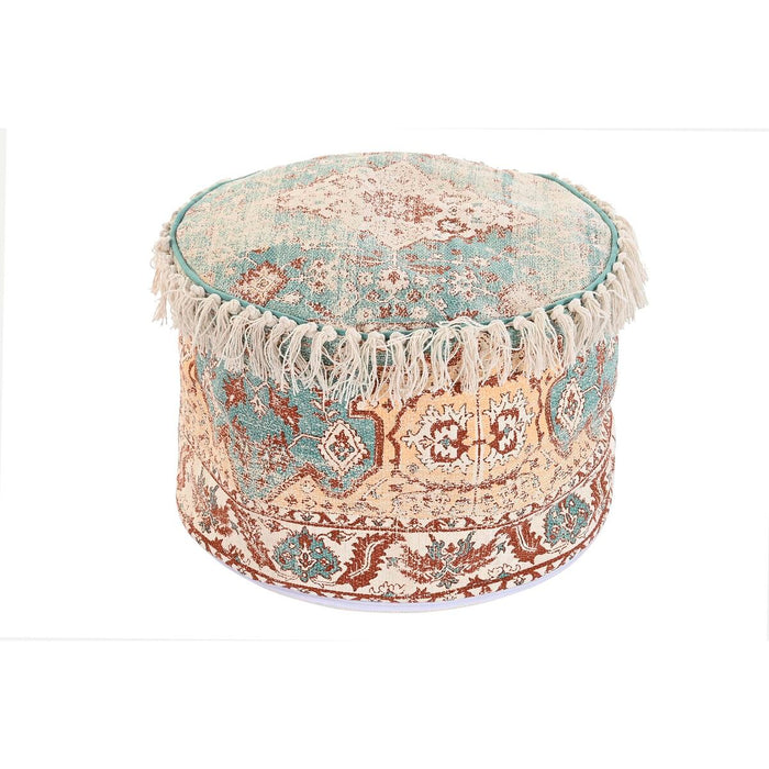 Pernă DKD Home Decor Podea 46 x 46 x 37 cm Maro Verde Galben Arab 45 x 45 x 35 cm Franjuri