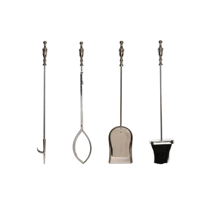 Ustensile pentru șemineu DKD Home Decor Oțel Aluminiu (15 x 15 x 62 cm)