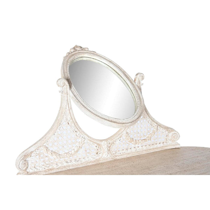 Dispozitiv de redare muzică DKD Home Decor 114 x 44 x 141 cm Alb Bej Lemn de mango Lemn MDF