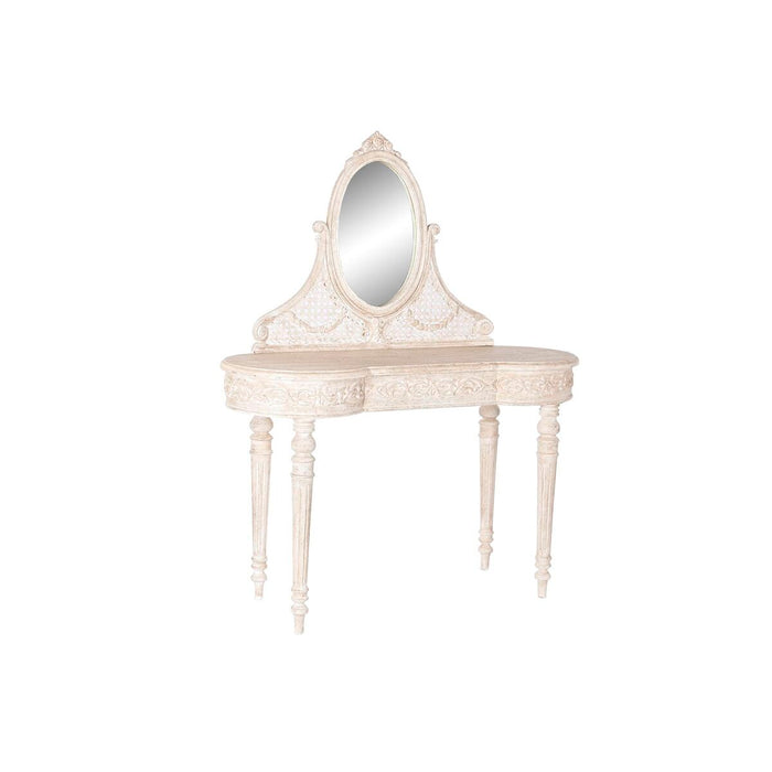 Dispozitiv de redare muzică DKD Home Decor 114 x 44 x 141 cm Alb Bej Lemn de mango Lemn MDF