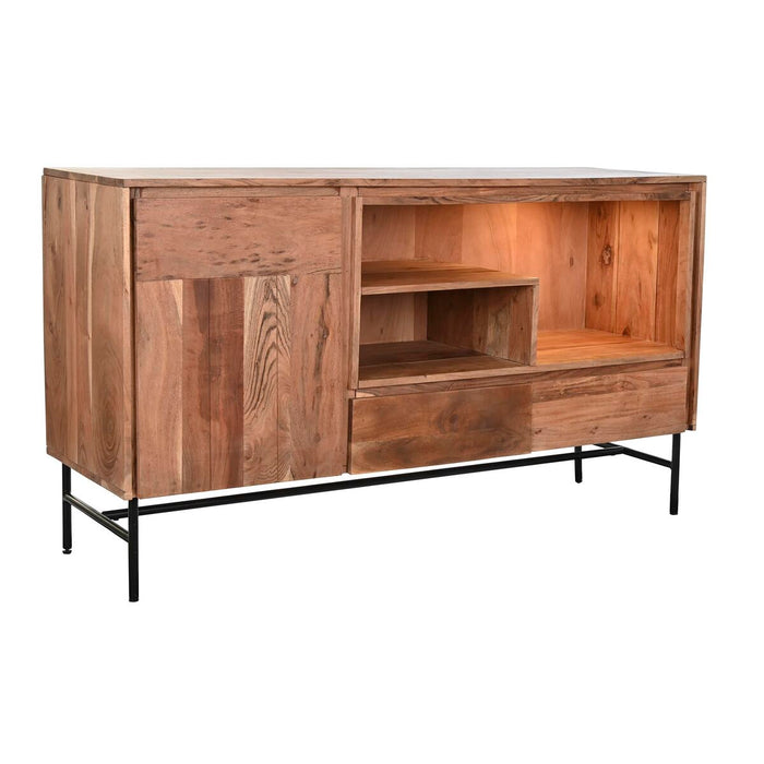 Servantă DKD Home Decor 142 x 40 x 81 cm Negru Metal Maro Salcâm