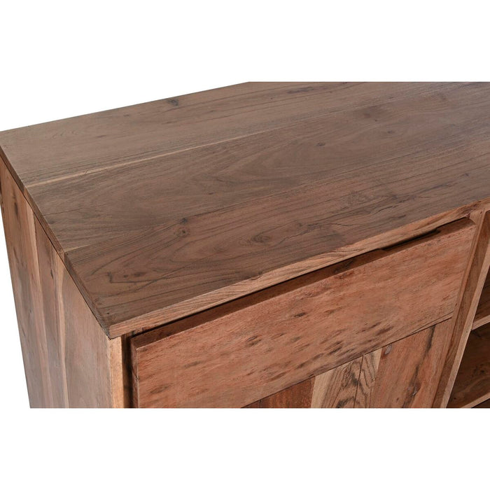 Servantă DKD Home Decor 142 x 40 x 81 cm Negru Metal Maro Salcâm