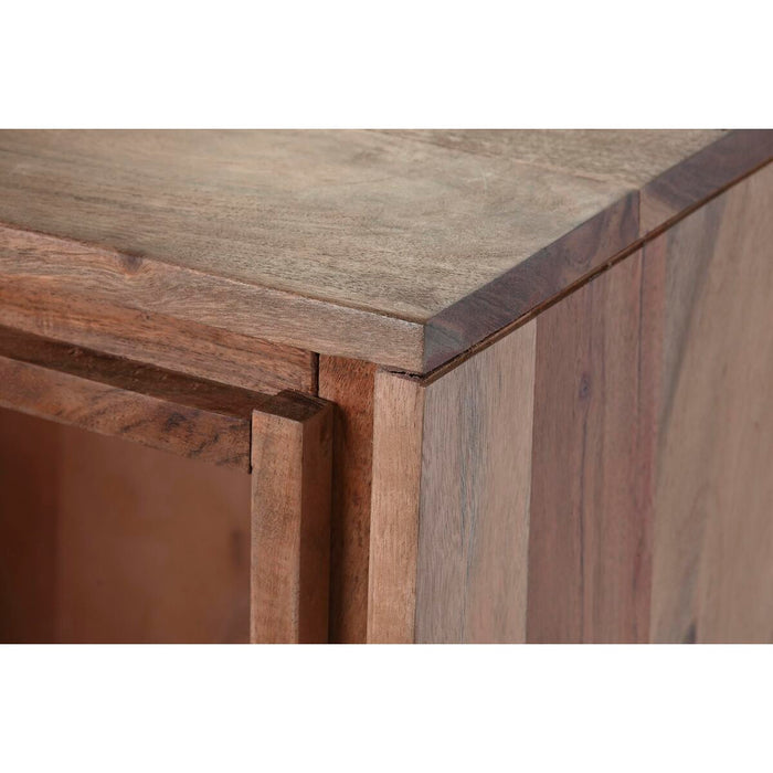 Servantă DKD Home Decor 142 x 40 x 81 cm Negru Metal Maro Salcâm