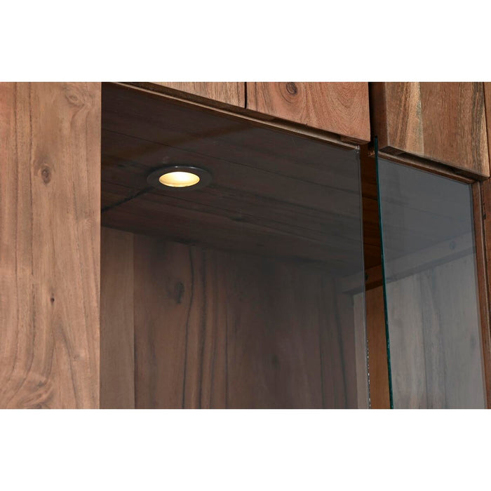 Stand Prezentare DKD Home Decor 80 x 40 x 197 cm Geam Aluminiu Salcâm