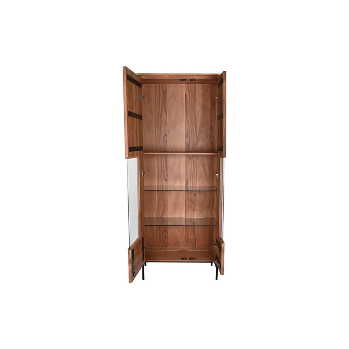 Stand Prezentare DKD Home Decor 80 x 40 x 197 cm Geam Aluminiu Salcâm