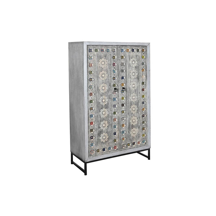 Dulap DKD Home Decor Gri Alb Lemn de mango (90 x 38 x 150 cm)