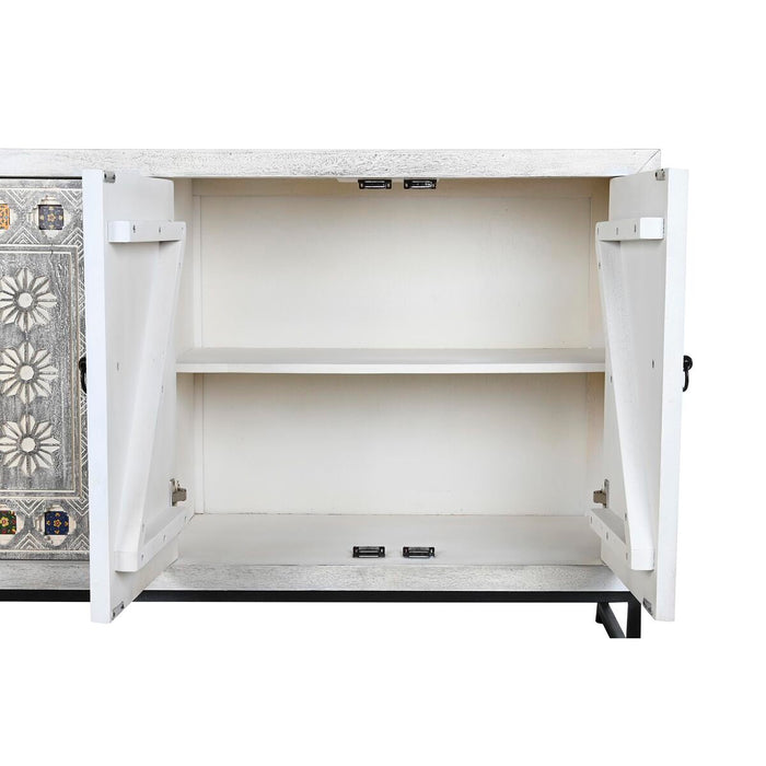 Servantă DKD Home Decor Ceramică Gri Alb Lemn de mango (150 x 38 x 80 cm)