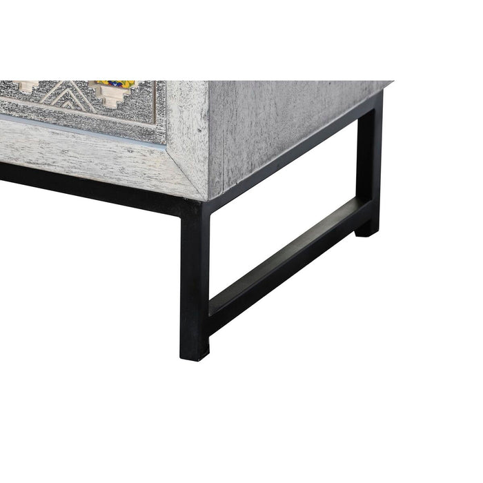 Comodă DKD Home Decor Ceramică Gri Alb Lemn de mango (80 x 38 x 80 cm)