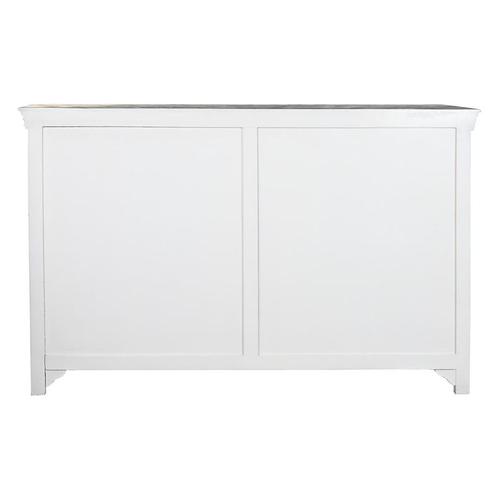 Servantă DKD Home Decor 165 x 45,7 x 105,4 cm Geam Gri Alb Maro închis Lemn de mango