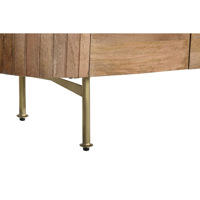 Mobilă TV DKD Home Decor Auriu* Alb Maro Deschis Marmură Lemn de mango (145 x 42 x 48 cm)