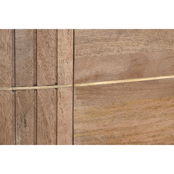 Mobilă TV DKD Home Decor Auriu* Alb Maro Deschis Marmură Lemn de mango (145 x 42 x 48 cm)