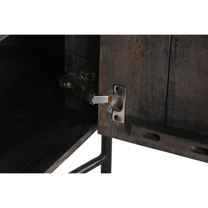 Mobilă TV DKD Home Decor 145 x 40 x 54 cm 150 x 41 x 54 cm Negru Gri Alb Marmură Lemn de mango