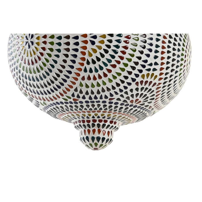 Lustră DKD Home Decor Geam Multicolor 25 W 29 x 29 x 29 cm (2 Unități)