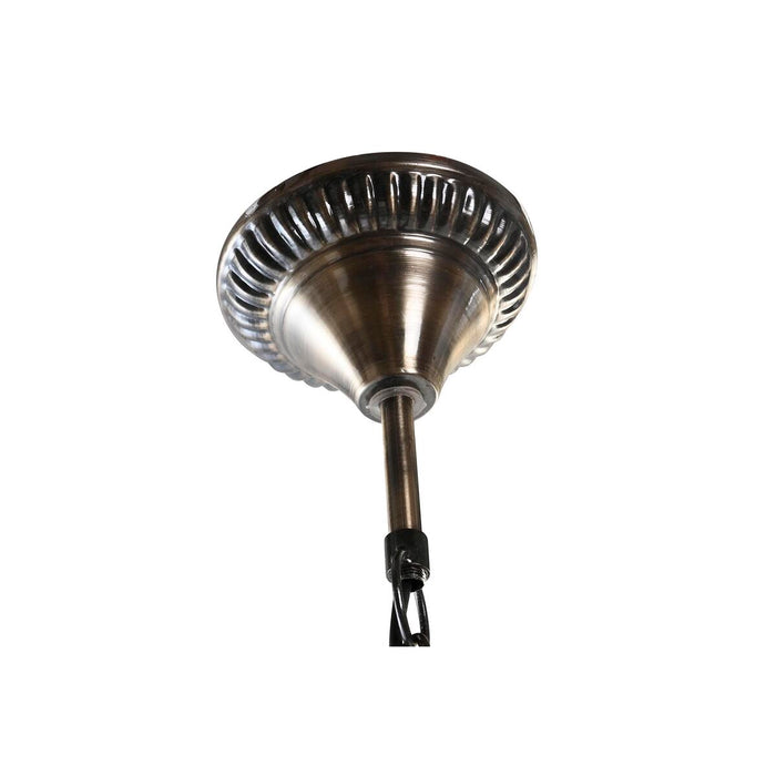 Lustră DKD Home Decor Geam Metal Alb 25 W (23 x 23 x 33 cm)