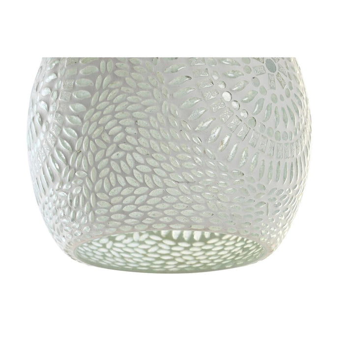 Lustră DKD Home Decor Geam Metal Alb 25 W (22 x 22 x 33 cm)