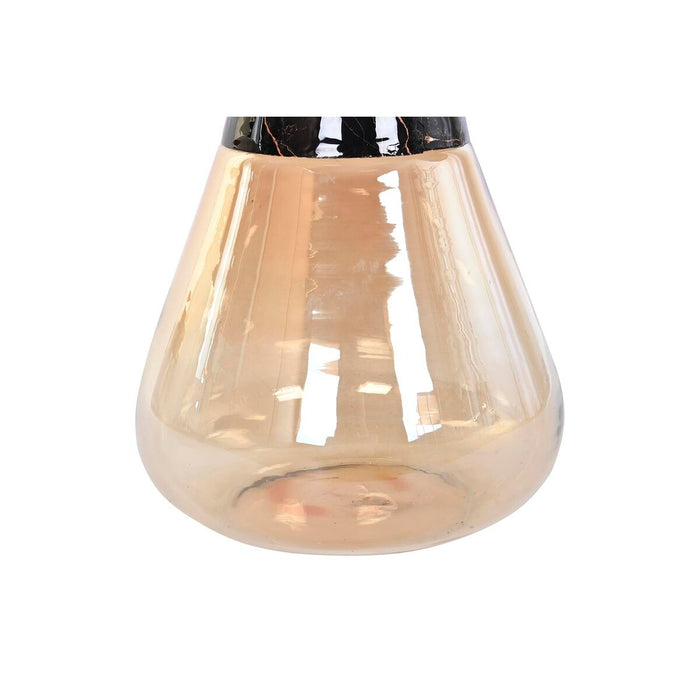 Masa laterală DKD Home Decor Bicolor Geam Fier 60 x 60 x 57 cm