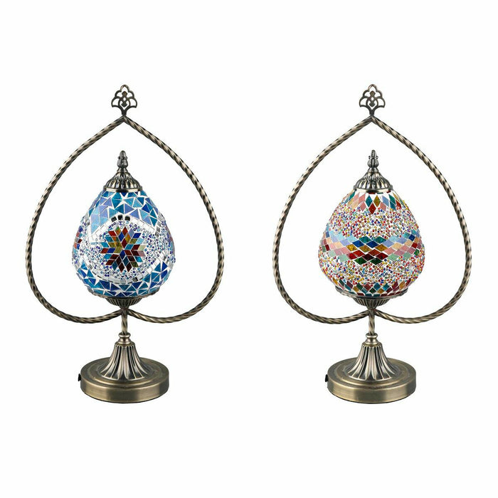 Lampă de masă DKD Home Decor 32.5 x 16 x 47.5 cm 32,5 x 16 x 47,5 cm Geam Metal Multicolor 220 V 50 W (2 Unități)