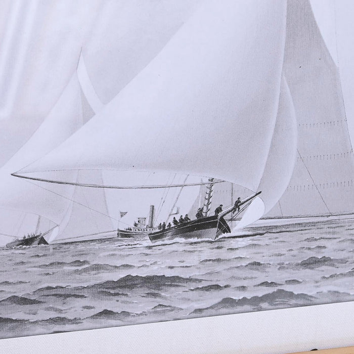 Tablou DKD Home Decor Brad Geam 70 x 55 x 2 cm 70 x 2 x 55 cm Barco (4 Piese)