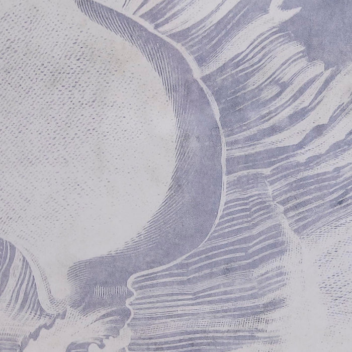 Tablou DKD Home Decor Geam Scoică 50 x 2 x 60 cm 50 x 60 x 2,5 cm (4 Piese)