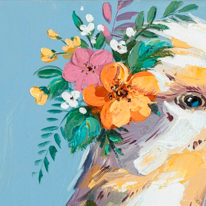 Pânză DKD Home Decor 50 x 2,7 x 70 cm Papagal Modern (2 Unități)