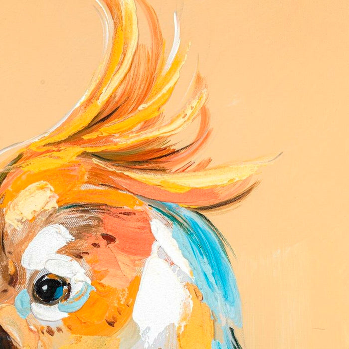 Pânză DKD Home Decor 50 x 2,7 x 70 cm Papagal Modern (2 Unități)