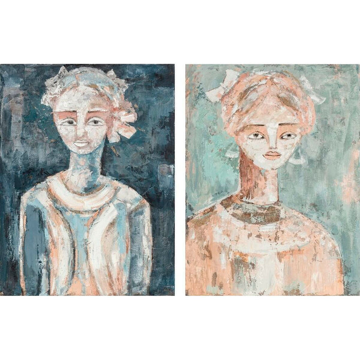 Tablou DKD Home Decor 90 x 3,7 x 120 cm Colonial 90 x 4 x 120 cm Africană (2 Unități)