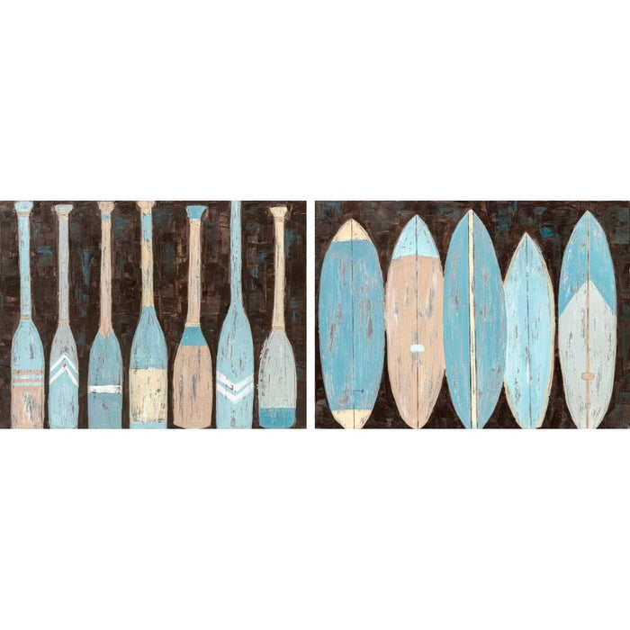 Tablou DKD Home Decor Marin 120 x 3,7 x 90 cm (2 Unități)