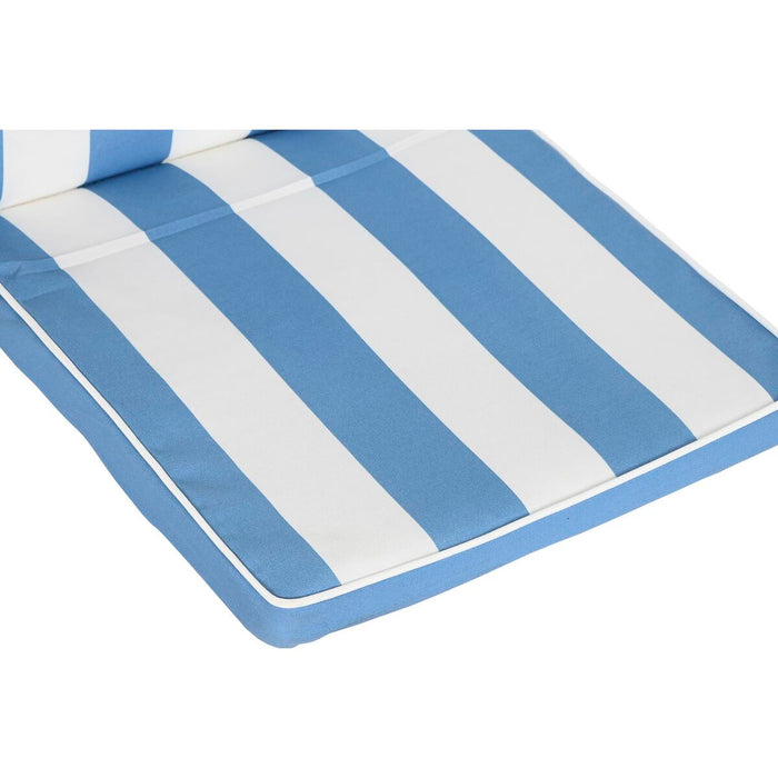 Pernă de scaun DKD Home Decor Alb Albastru celest 42 x 4 x 115 cm