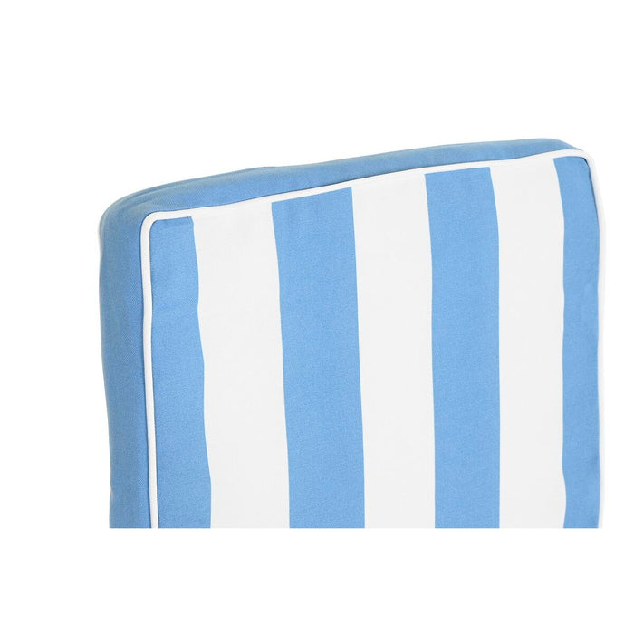 Pernă de scaun DKD Home Decor Alb Albastru celest 42 x 4 x 115 cm