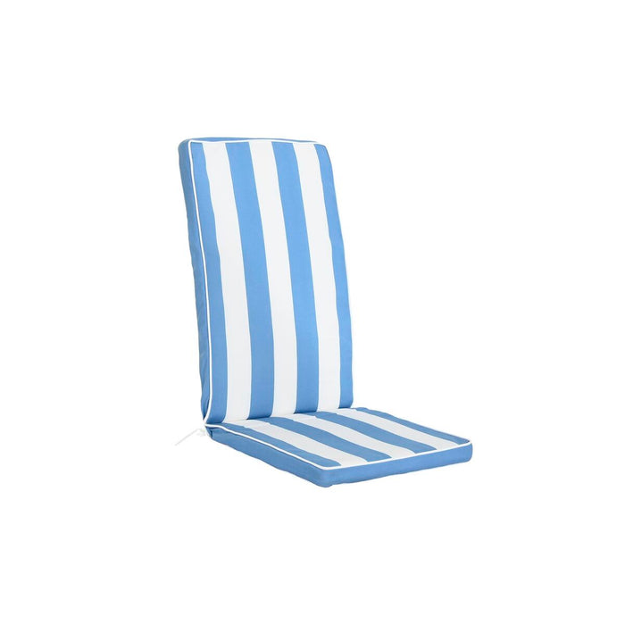 Pernă de scaun DKD Home Decor Alb Albastru celest 42 x 4 x 115 cm