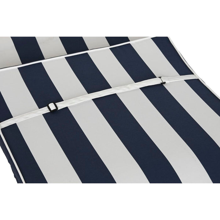 Pernă pentru șezlonguri DKD Home Decor Hamac Alb Bleumarin 190 x 60 x 5 cm