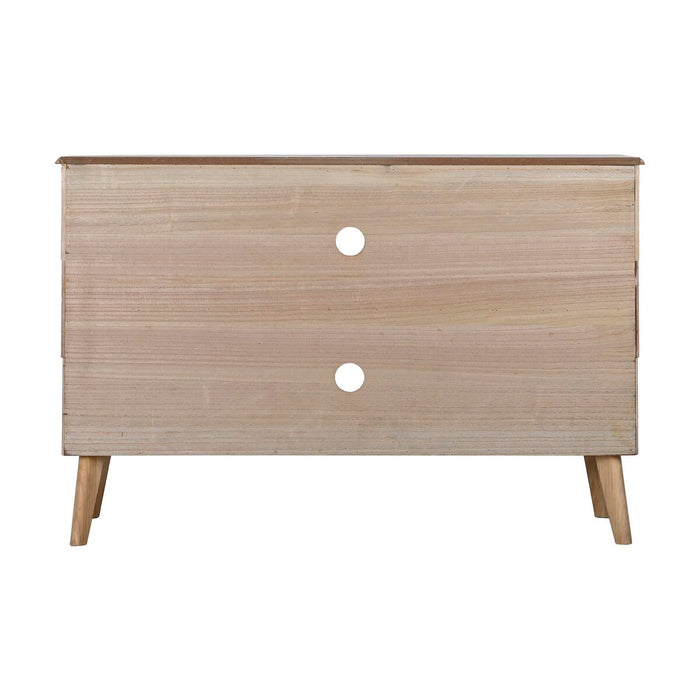 Mobilă TV DKD Home Decor Auriu* Maro Deschis 120 x 40 x 80 cm Lemn de paulownia Lemn MDF
