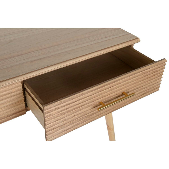 Consolă DKD Home Decor 100 x 40 x 76 cm Auriu* Maro Deschis Lemn de paulownia Lemn MDF