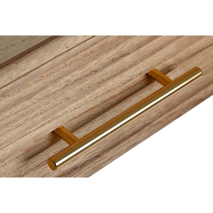 Consolă DKD Home Decor 100 x 40 x 76 cm Auriu* Maro Deschis Lemn de paulownia Lemn MDF