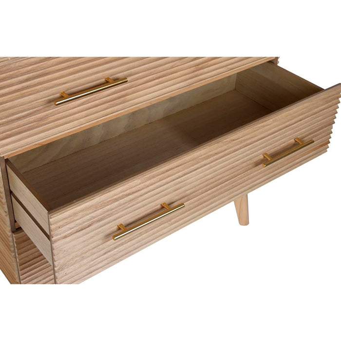 Comodă DKD Home Decor Auriu* Maro Deschis Lemn de paulownia Lemn MDF Scandi 77 x 40 x 76 cm 75 x 40 x 76 cm