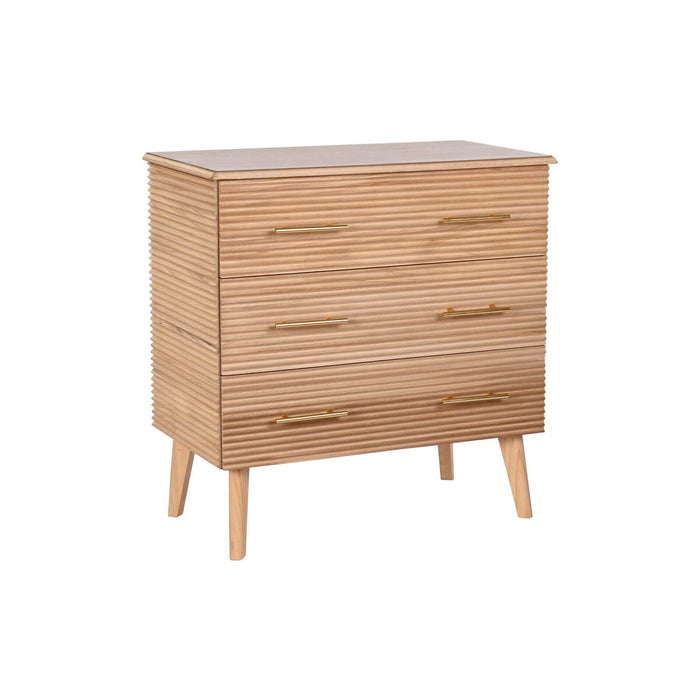 Comodă DKD Home Decor Auriu* Maro Deschis Lemn de paulownia Lemn MDF Scandi 77 x 40 x 76 cm 75 x 40 x 76 cm