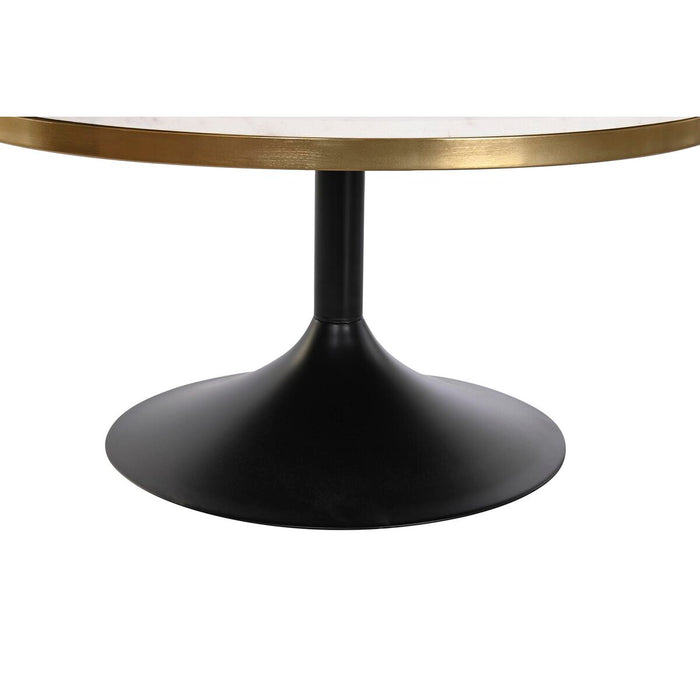 Masa de Cafea DKD Home Decor Metal Marmură 76 x 76 x 39,5 cm