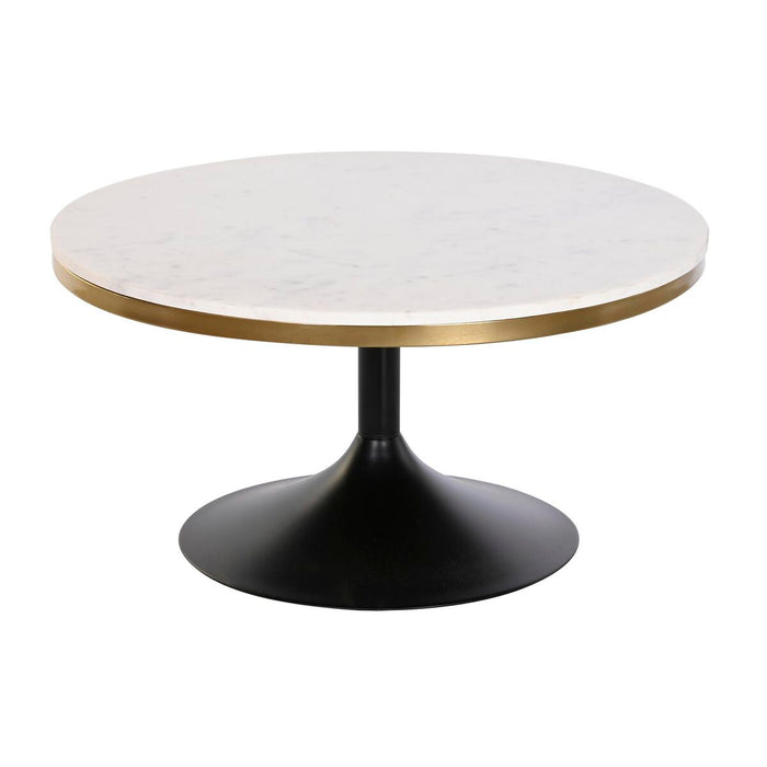 Masa de Cafea DKD Home Decor Metal Marmură 76 x 76 x 39,5 cm