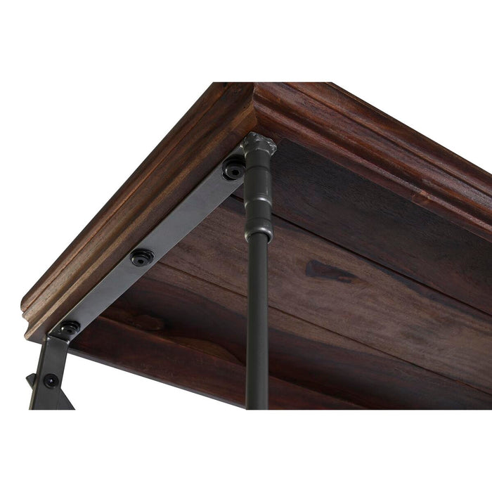 Raft DKD Home Decor Sheesham Maro Maro închis Gri deschis Lemn Metal 213 x 43 x 220 cm