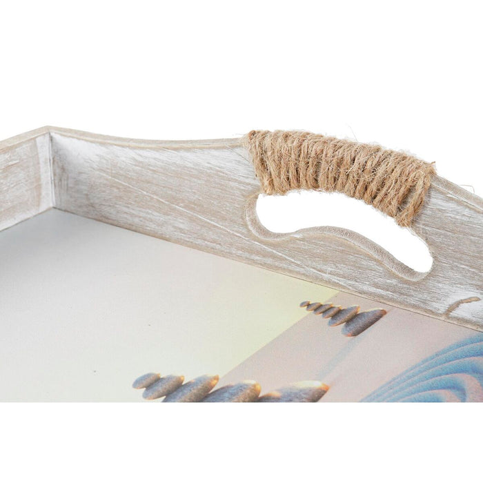 Set de Tăvi DKD Home Decor 40 x 30 x 6 cm Lemn MDF (2 Unități)