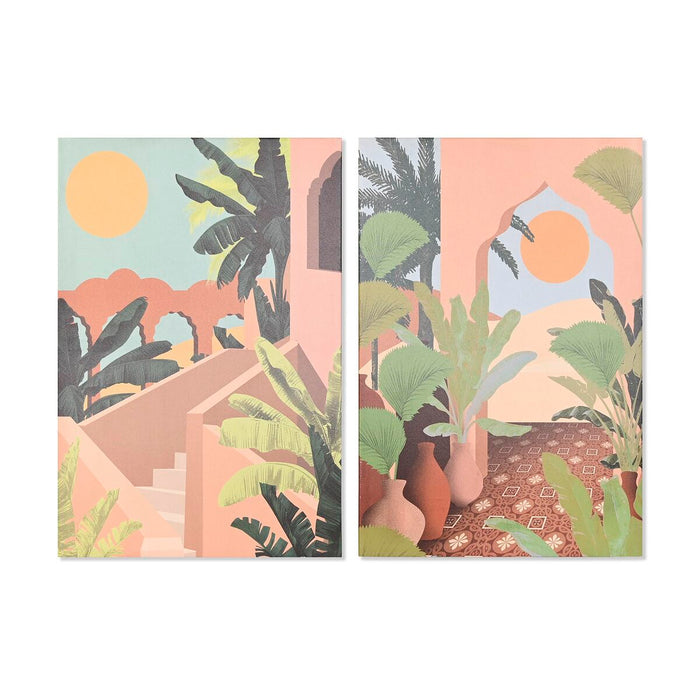 Tablou DKD Home Decor 60 x 3,8 x 90 cm Indiană Indian (2 Unități)