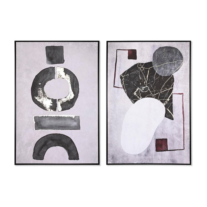 Tablou DKD Home Decor 83 x 4,5 x 122,5 cm 83 x 4,5 x 123 cm Abstract Modern (2 Unități)