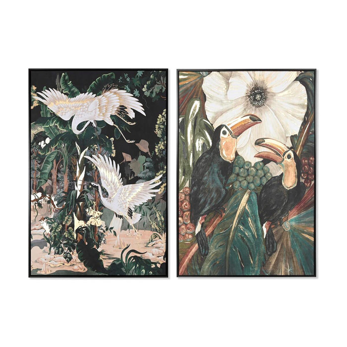 Tablou DKD Home Decor Tropical 83 x 4,5 x 122,5 cm 83 x 4,5 x 123 cm (2 Unități)