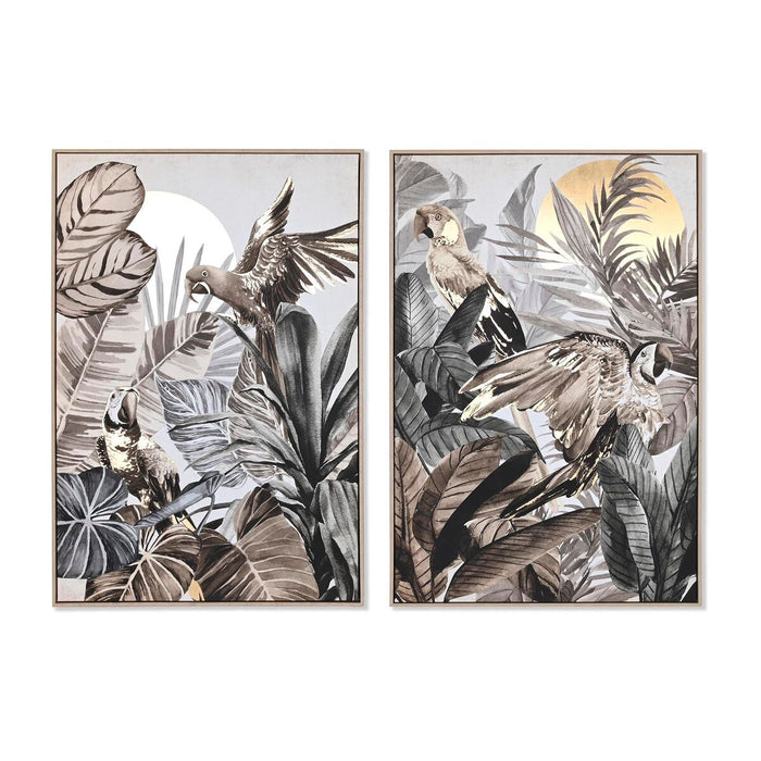 Tablou DKD Home Decor Tropical 83 x 4,5 x 122,5 cm 83 x 4,5 x 123 cm (2 Unități)