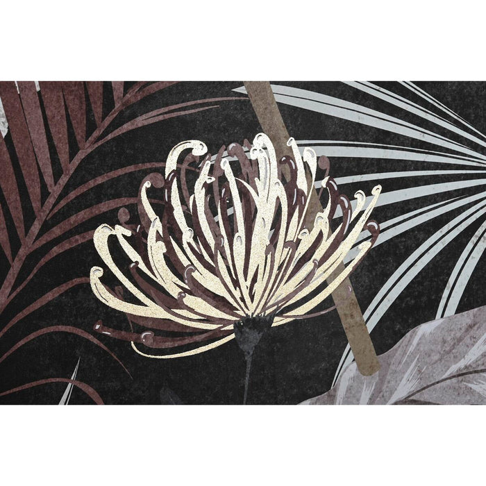 Tablou DKD Home Decor Tropical Frunza a unei plante 83 x 4,5 x 122,5 cm 83 x 4,5 x 123 cm (2 Unități)