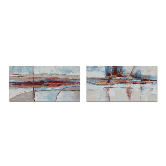Tablou DKD Home Decor 140 x 2,8 x 70 cm Abstract Modern (2 Unități)